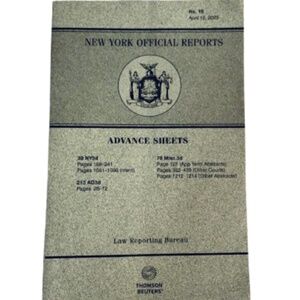 NY Official Reports Law Reporting Bureau